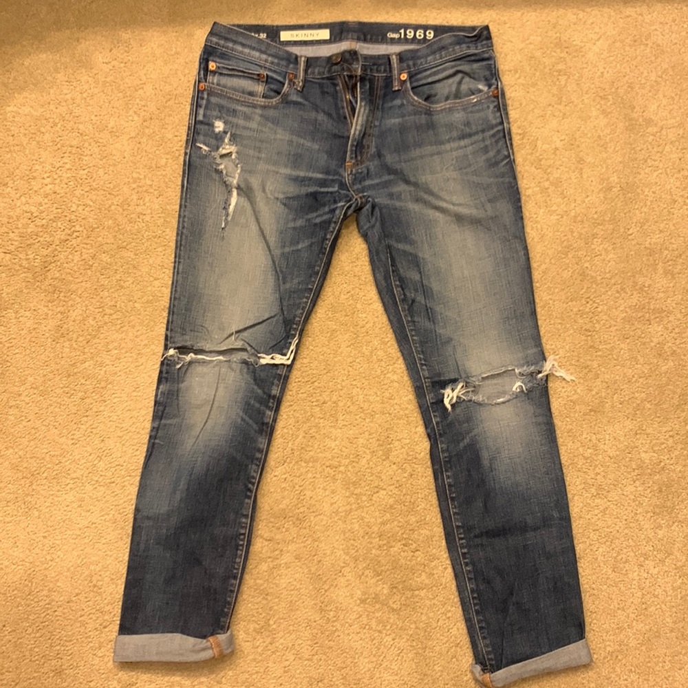 GAP Distressed Skinny Jeans